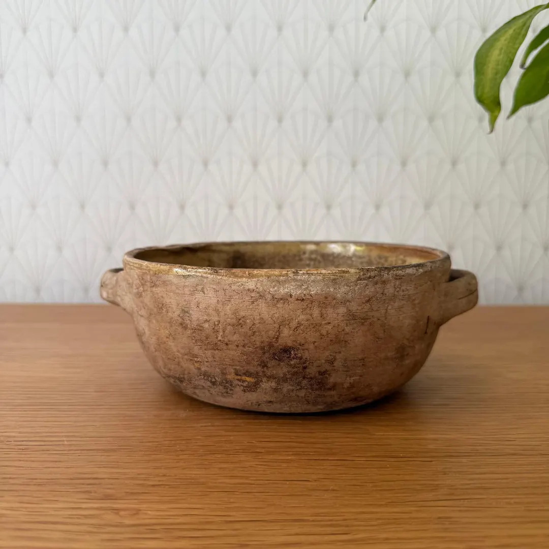 Antique French Pottery Bowl Handmade Stoneware Keys Fruits Dish 23072515 | Etsy (US)