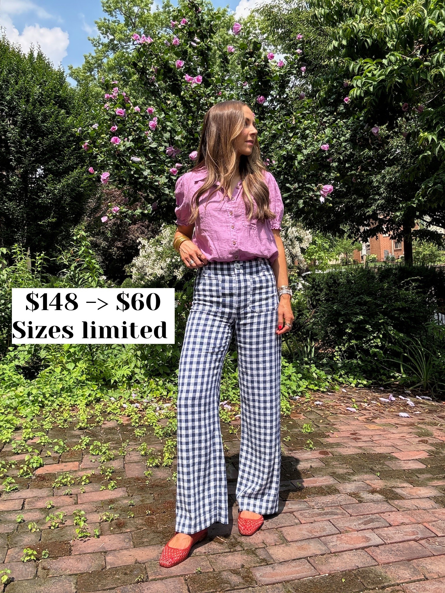 @Anthropologie gingham pants are on major sale! Sizes are going fast!

#LTKSaleAlert