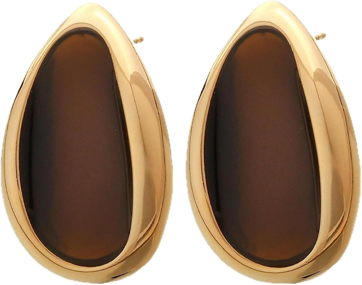 Waterdrop Earrings for Women Chunky Gold Statement Earrings Vintage Geometric Teardrop Stud Earri... | Amazon (US)