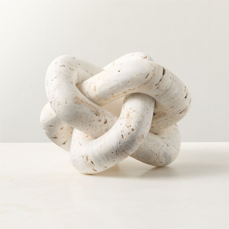 Via Large Travertine Knot + Reviews | CB2 | CB2