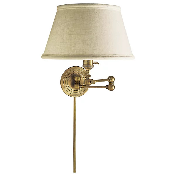Boston Linen Swing Arm Sconce | Lumens
