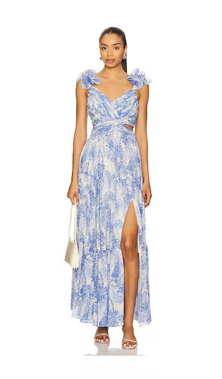 ASTR the Label Fritillaria Dress in Blue. - size M | Revolve Clothing (Global)