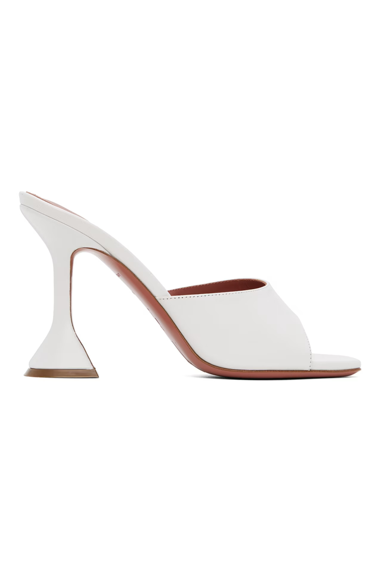 Amina Muaddi - White Lupita Slipper Heeled Sandals | SSENSE