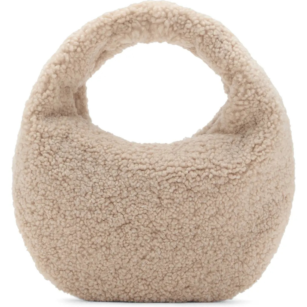 MANGO TEEN Faux Shearling Handbag in Off White at Nordstrom | Nordstrom