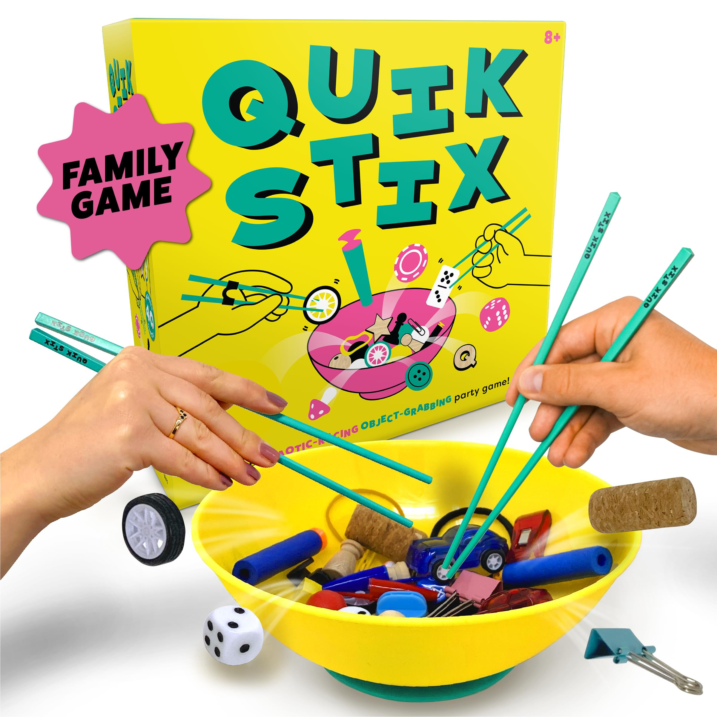Lucky Egg Quik Stix Skill Game, Fun Family Games for Kids and Adults, 7+ Year Olds, 2-8 Players, ... | Amazon (US)