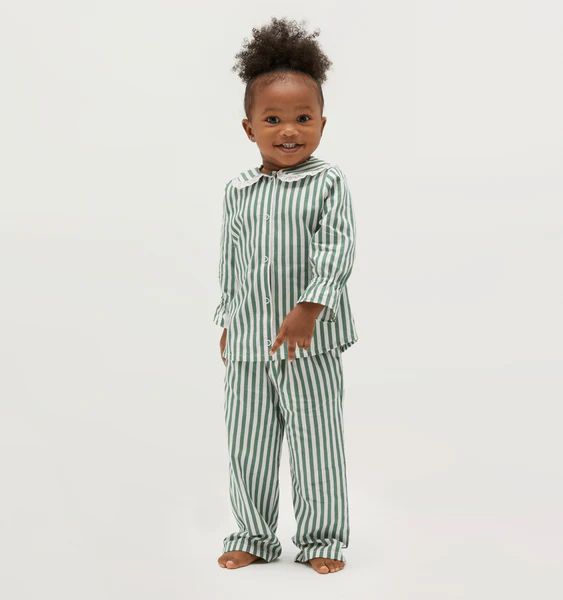 The Baby Cypress Set - Green Stripe | Hill House Home
