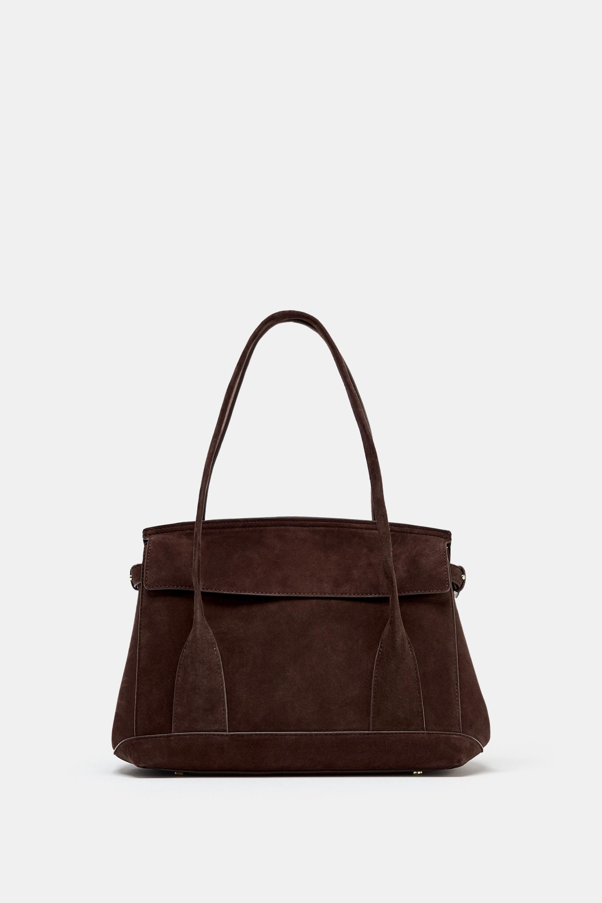 SPLIT LEATHER CITY BAG | Zara US