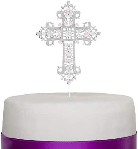 Ella Celebration Cross Cake Topper, First Communion, Religious Baptism, Christening, Child Dedica... | Amazon (US)