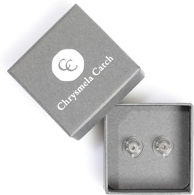 Chrysmela - Most Secure Locking Earring Back Platinum with Support Disc, Automatically Fit Lock L... | Amazon (US)