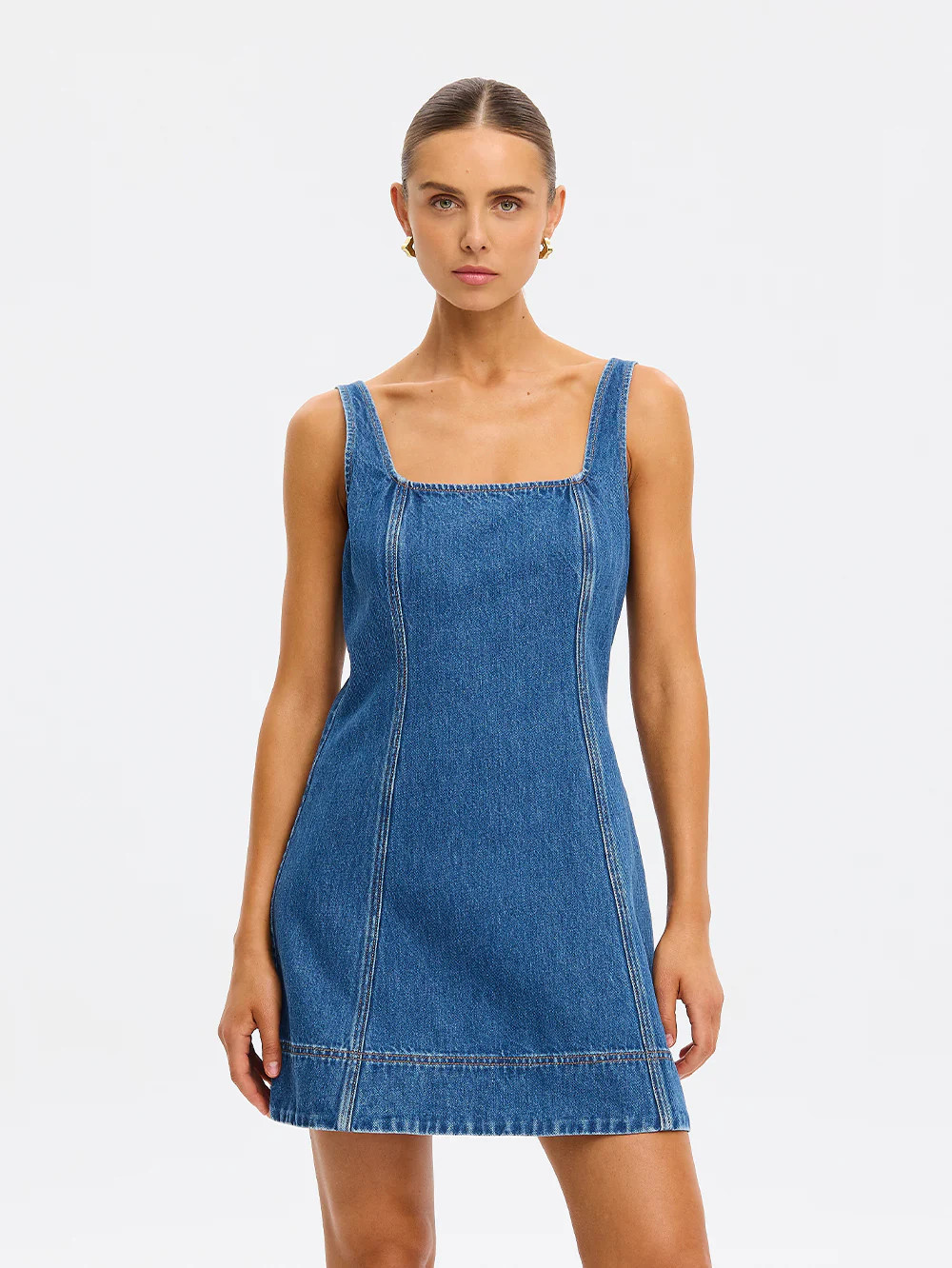 Oriana Denim Mini Dress | Mini Denim Dress | KIVARI | Kivari (Global minus AU/NZ)