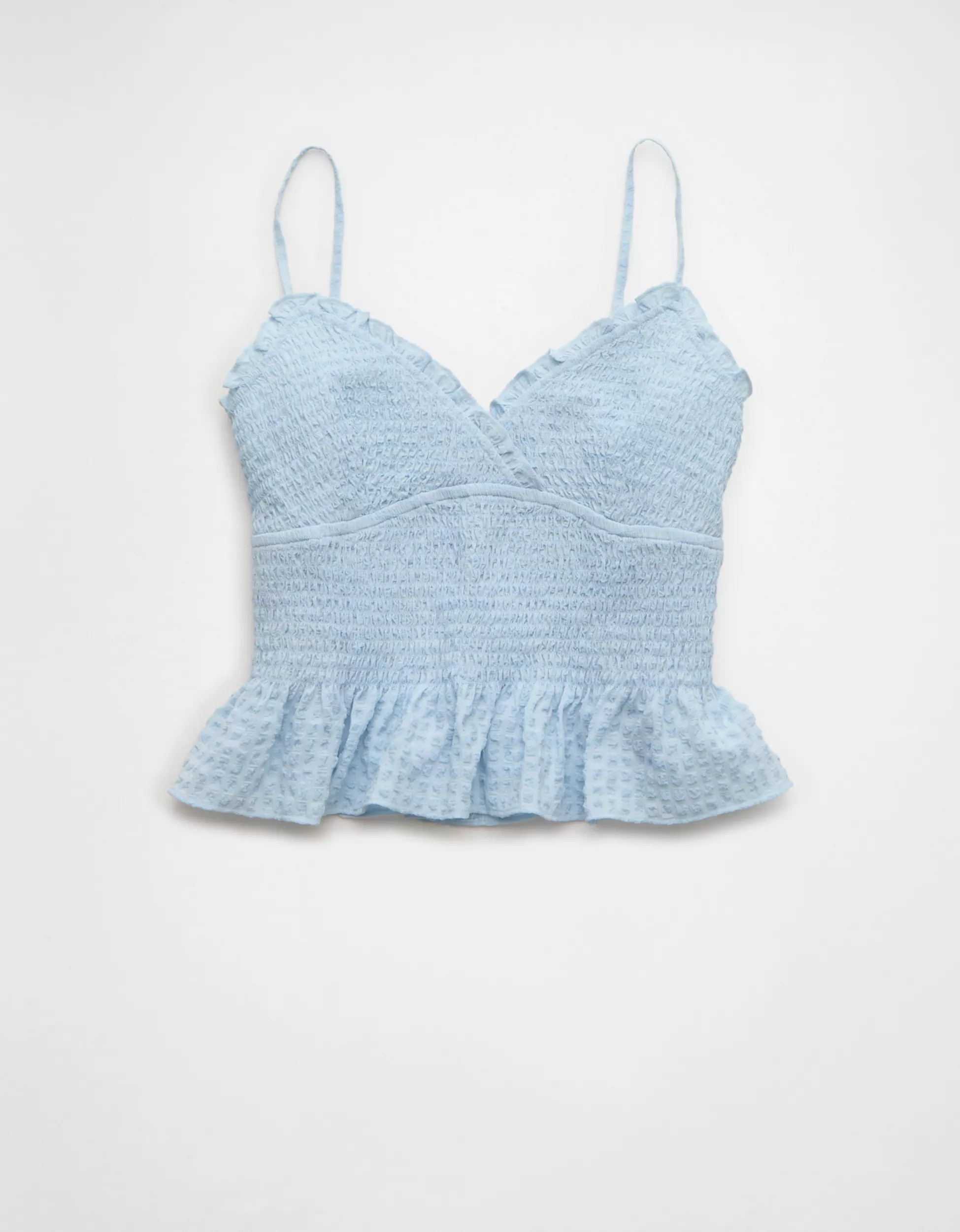 AE Smocked V-Neck Cami | American Eagle Outfitters (US & CA)