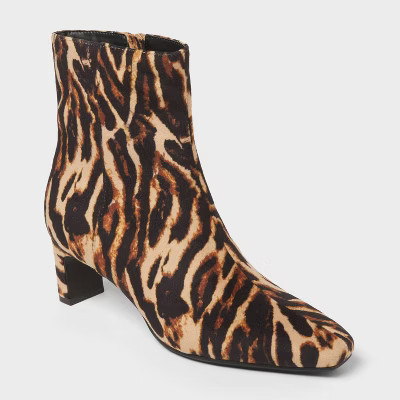 Women’s Tigris Boots with Memory Foam Insole – A New Day™ Tiger Print 9.5 | Target