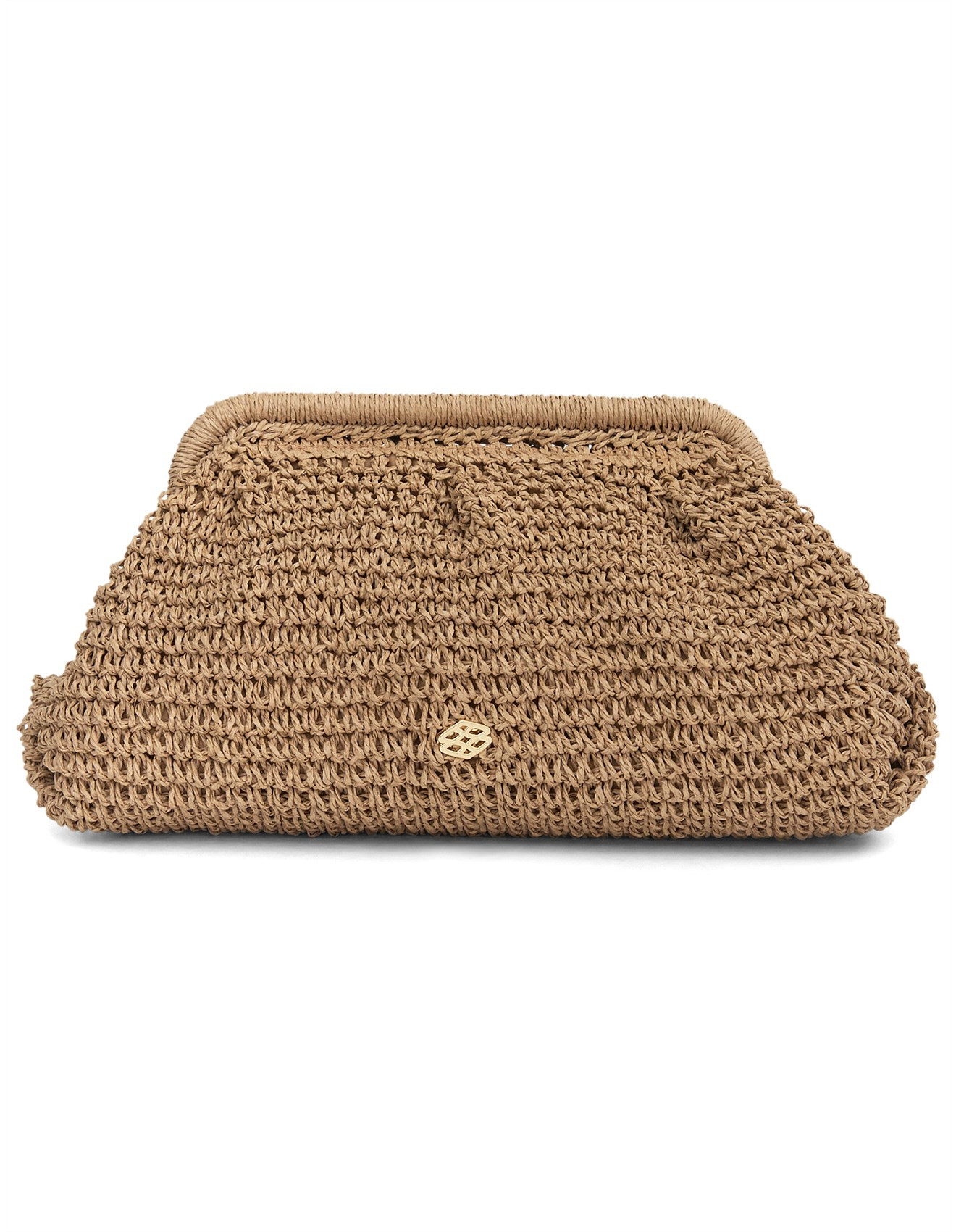 Soleil Woven Raffia Clutch Bag | David Jones (Australia & New Zealand)
