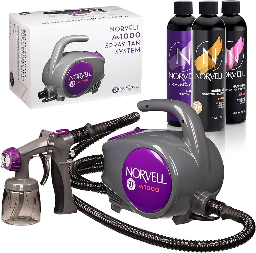 Norvell Sunless Kit - M1000 Mobile HVLP Spray Tan Airbrush Machine + 8 oz Tanning Solutions in Ul... | Amazon (US)