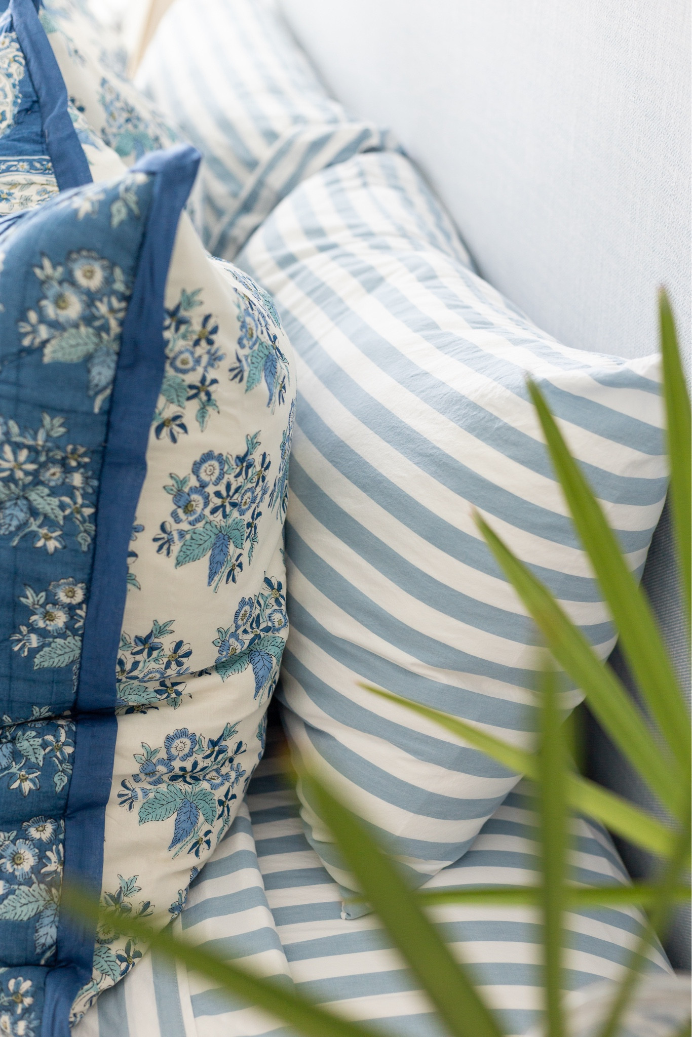 A peek at our summer bedding! I love that the quilt and euro shams are reversible with two gorgeous flower prints! It looks so pretty with our striped blue sheets and light blue upholstered bed!
.
#ltkhome #ltkseasonal #ltksalealert #ltkstyletip #ltkfindsunder100 #ltkfindsunder50

#LTKSaleAlert #LTKHome #LTKSeasonal