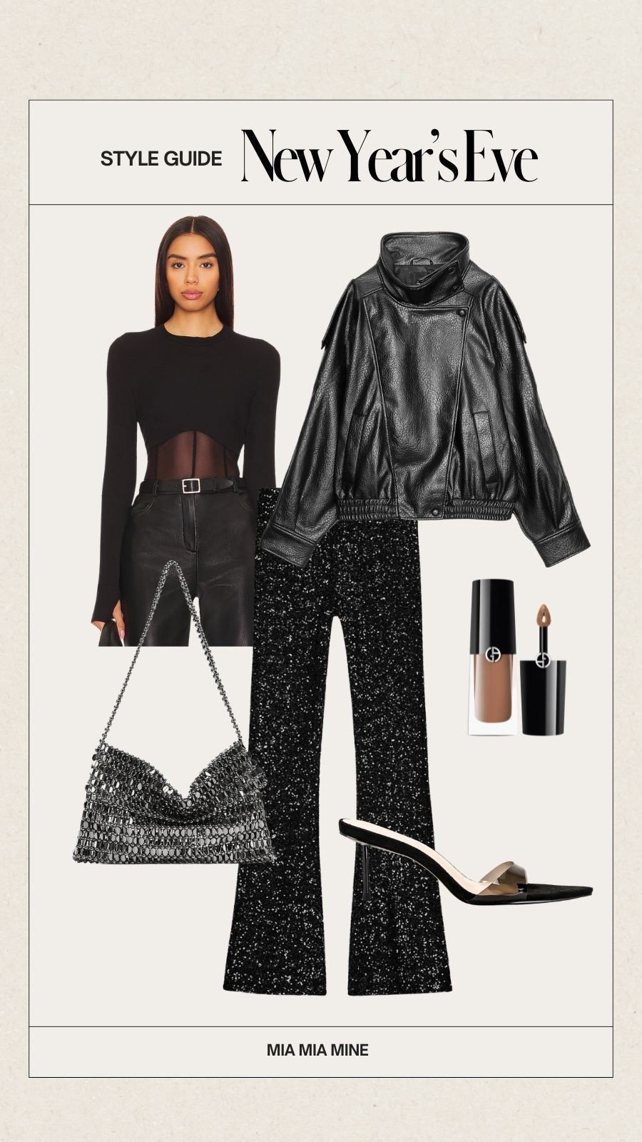 Holiday party outfits / New Year’s Eve outfits 
Zara funnel neck leather jacket back in stock
Zara sequin pants
Revolve bustier top
Rhinestone handbag 



#LTKootd #LTKHoliday #LTKFindsUnder100