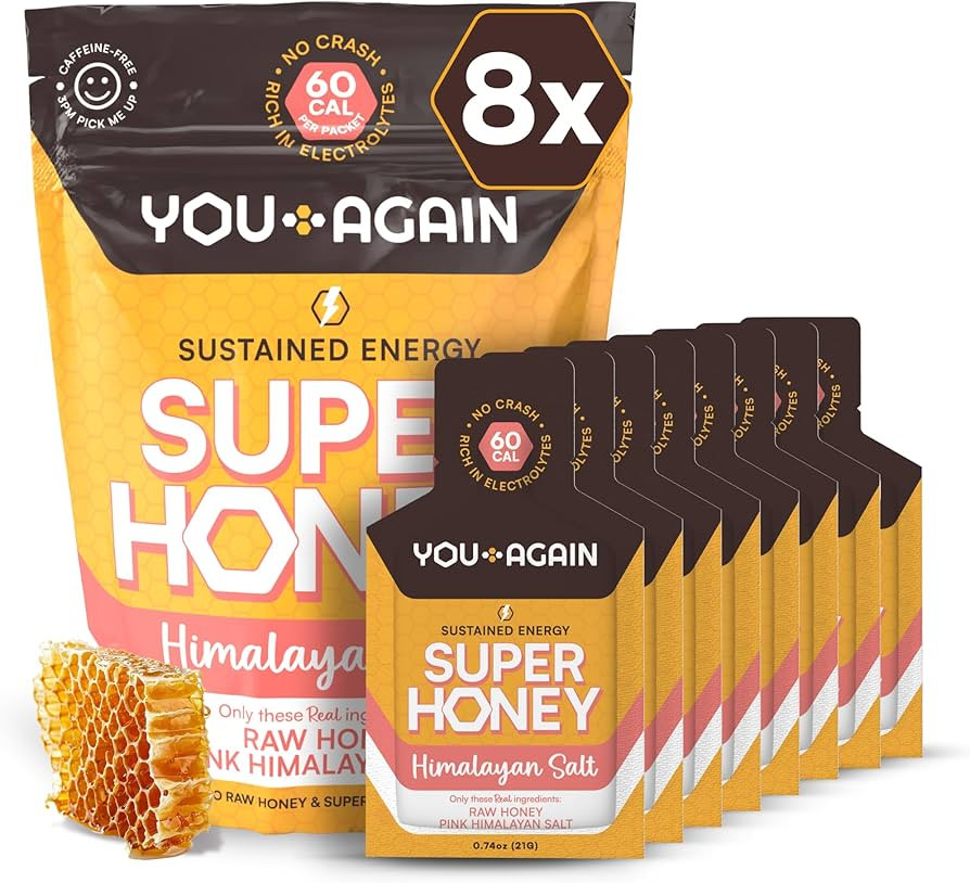 You Again Super Honey Clean Energy Gel, Honey & Himalayan Salt | Electrolyte Replenishment Runnin... | Amazon (US)