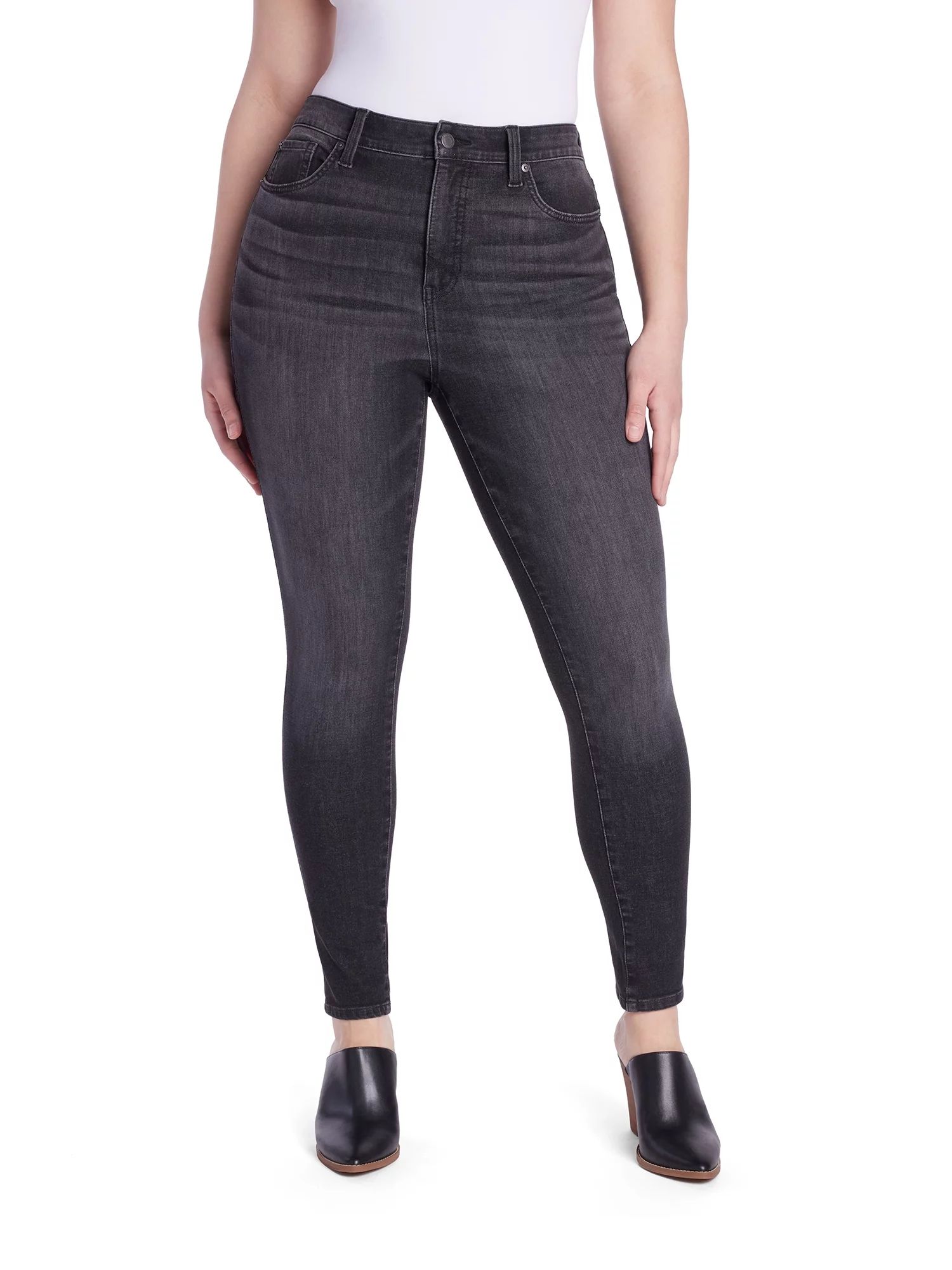 Time and Tru Women's High Rise Curvy Jeans, 29" Inseam for Regular, Sizes 4-22 | Walmart (US)