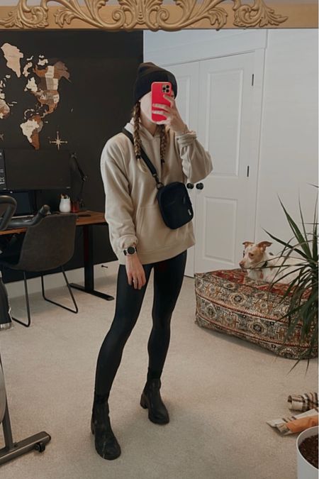 Highly recommend a plain, tan hoodie like this. I’m living in it. 

Casual style, Beanie, Chelsea Boot, Spanx Faux Leather Leggings, Crossbody, Carhartt 

#LTKhome #LTKstyletip #LTKshoecrush