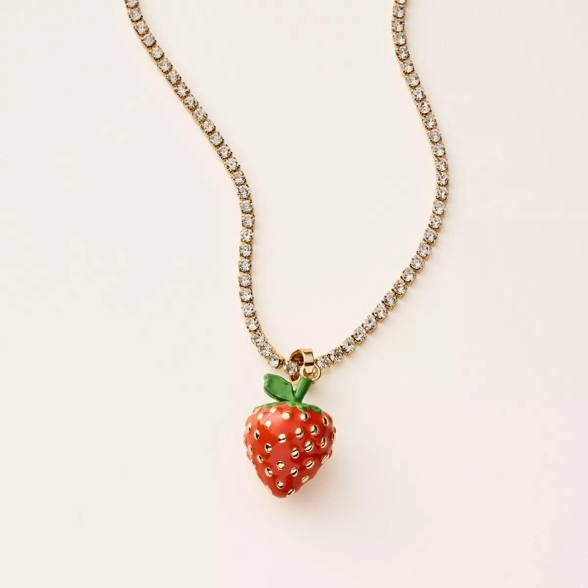 Strawberry Charm Tennis Necklace - kate spade new york x Target™ Gold | Target