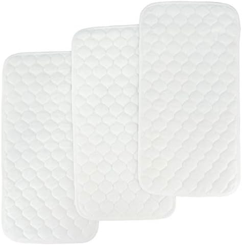 BlueSnail Bamboo Quilted Thicker Waterproof Changing Pad Liners, 3 Count (Snow White) | Amazon (US)