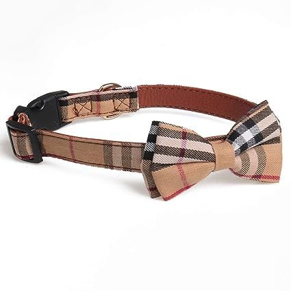 chede Soft &Comfy Bowtie Dog Collar， Detachable Adjustable Bow Tie Collar Pet Gift | Amazon (US)