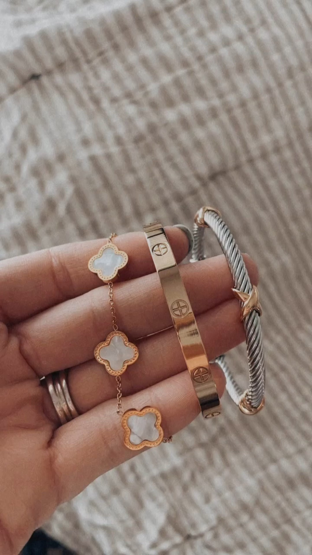 This mixed metal jewelry is such an easy way to elevate any outfit. I love mixing gold and silver because it goes with everything and gives that effortless, layered look for everyday wear.
mixed metal jewelry, gold and silver jewelry, everyday jewelry staples, layered jewelry trend, chic affordable accessories, minimalist jewelry style, daily wear accessories, versatile jewelry pieces, trendy mixed metal style, elevated everyday look, SavannahK

#LTKootd #LTKWorkwear #LTKmomlife