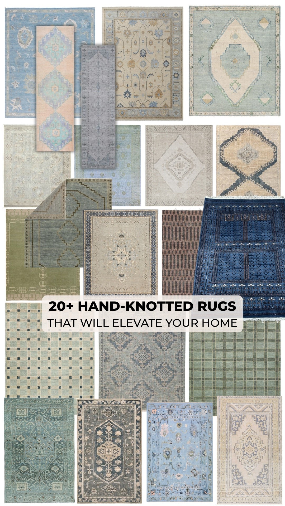 20+ hand-knotted area rugs that are timeless and will elevate your home | some vintage, most natural fibers | home decor inspiration | class rug styles | decorating inspo | pottery barn | Etsy find | lulu and Georgia | McGee & Co | Perigold 

#LTKHome