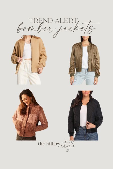Fall Fashion Trend Alert: Bomber Jackets. Bomber jackets are a great third piece for fall. Throw one on over a tank or t-shirt for an instant outfit upgrade. Bomber jacket, Sherpa jacket, black jacket, Nordstrom, Express, Amazon, Nordstrom Rack

#LTKstyletip #LTKSeasonal #LTKunder100