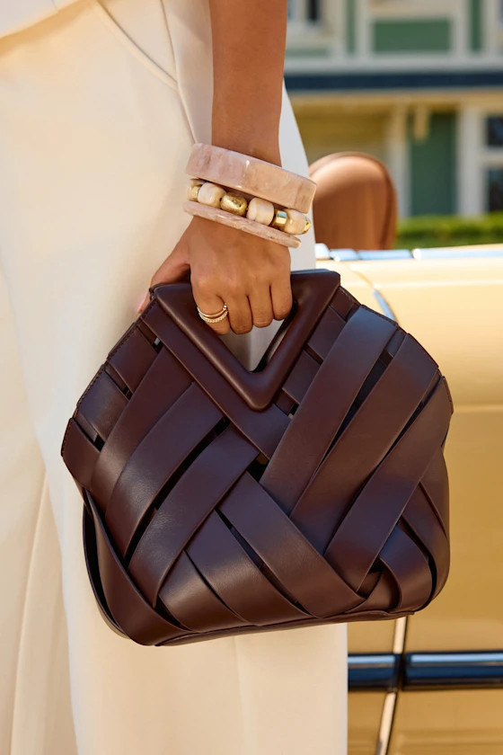 Aarya Brown Woven Crossbody Bag | Lulus