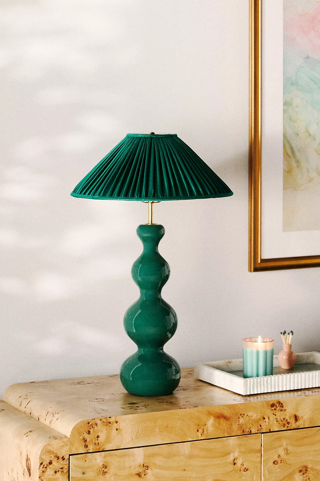 Pooky The Wobster Ceramic Ruched Shade Table Lamp | Anthropologie (US)