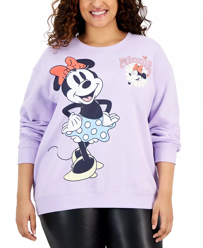 Disney Trendy Plus Size Minnie Mouse Graphic-Print Sweatshirt - Macy's | Macy's