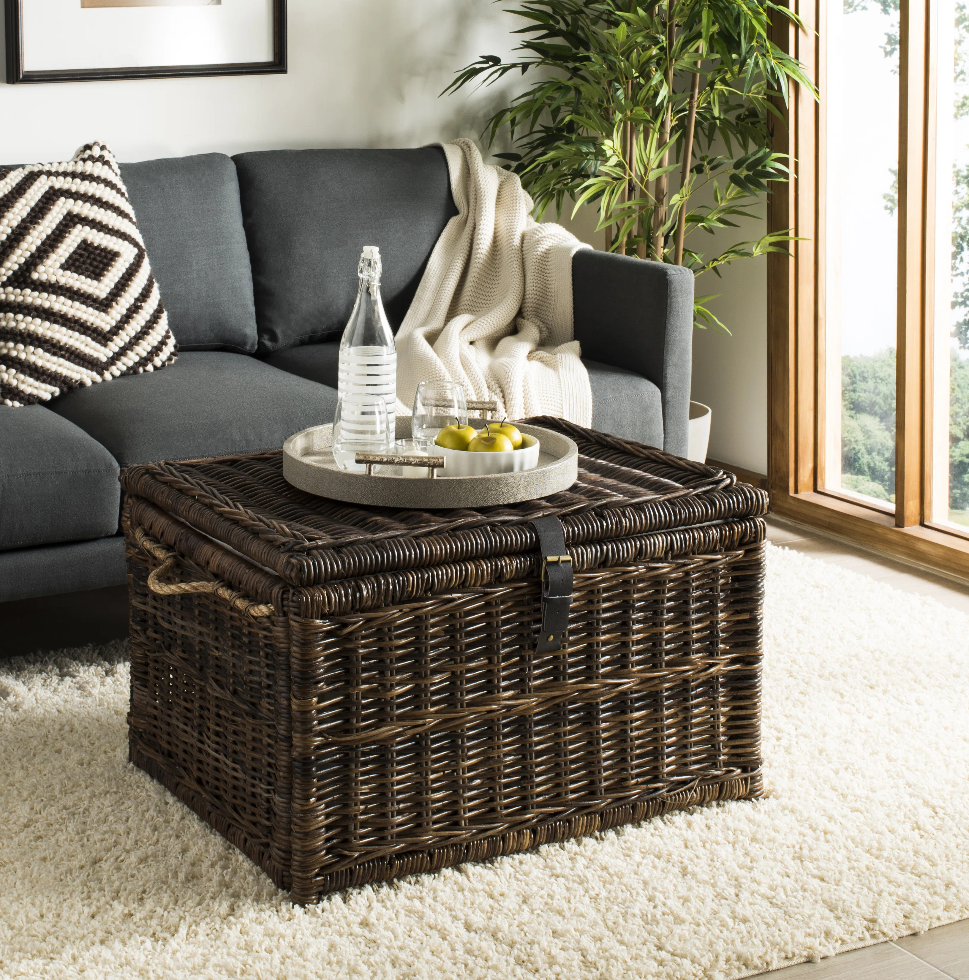 Highland Dunes Ammann Wicker Trunk & Reviews | Wayfair | Wayfair North America