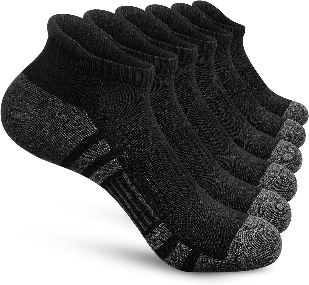 Felicigeely Ankle Athletic Running Socks Low Cut Sports Socks Breathable Cushioned Tab Socks for ... | Amazon (US)
