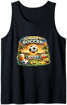 Summer of Soccer 2026 Fan Football Game Day Tropical Tank Top | Amazon (US)