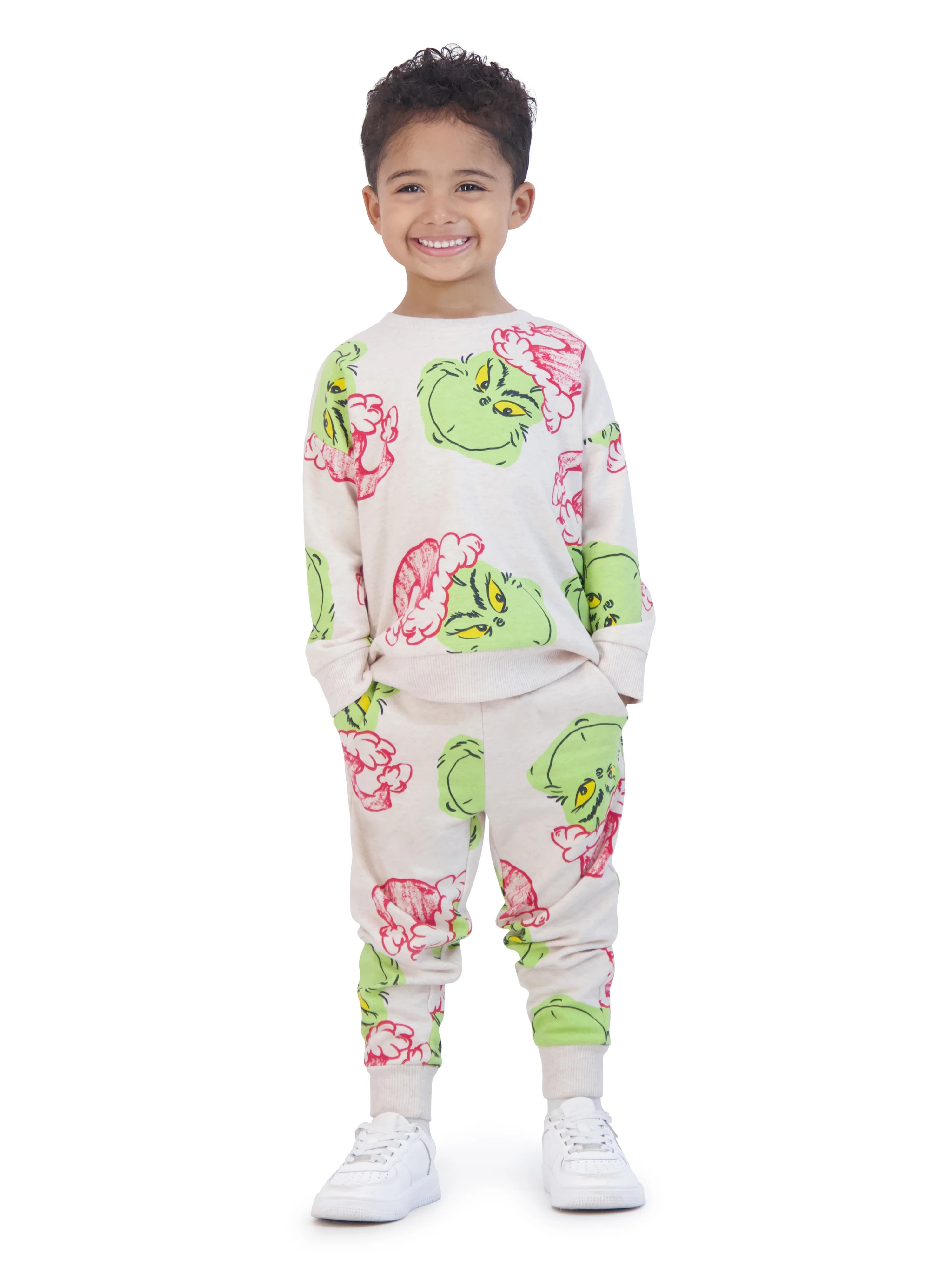 Dr. Seuss The Grinch Toddler Printed Sweatshirt and Jogger Set, Sizes 2T-5T | Walmart (US)