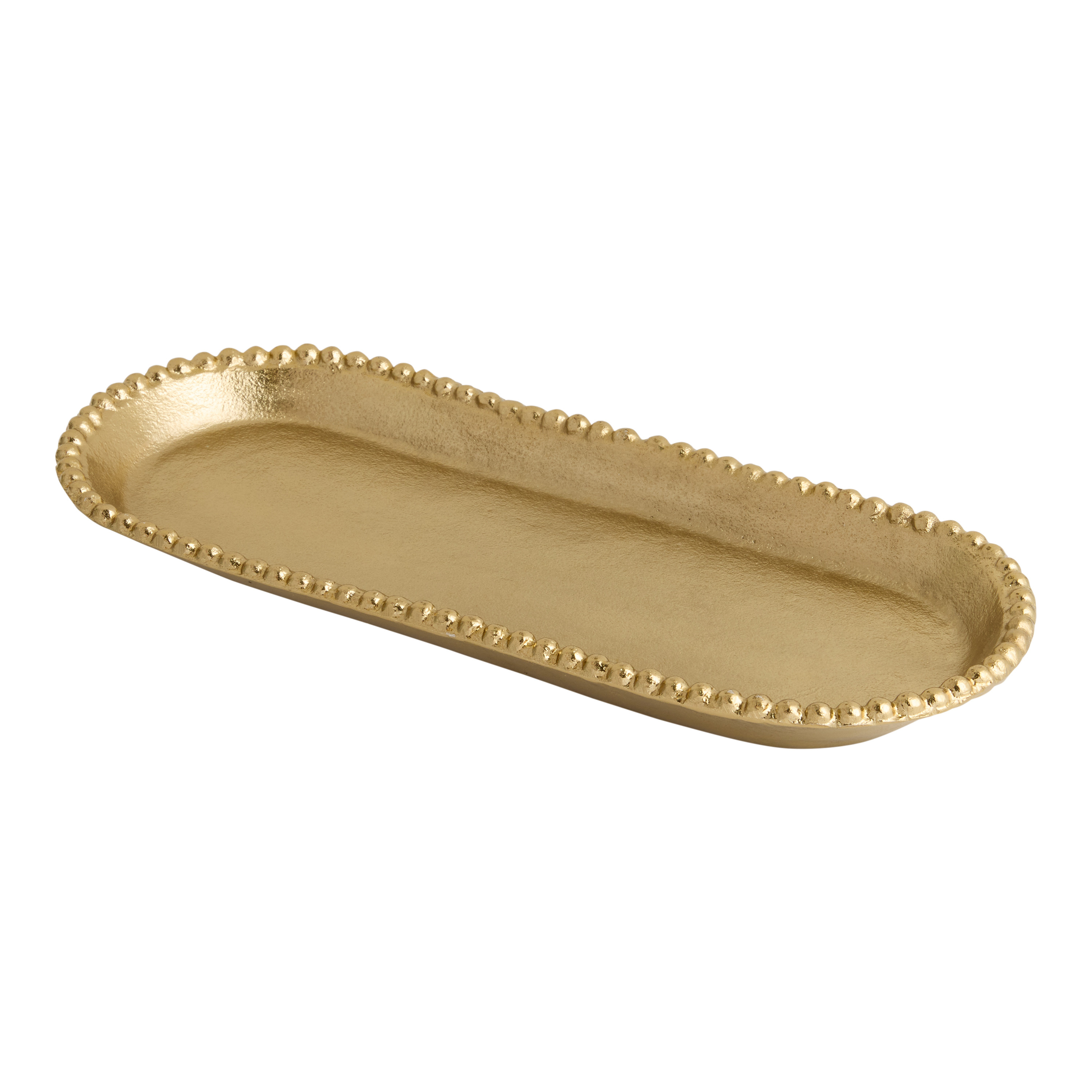 Gold Hammered Metal Candle Tray | World Market