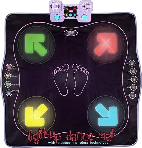 Kidzlane Light Up Dance Mat for Kids | Wireless Dance Mat with Wireless Bluetooth/AUX or Built in... | Amazon (US)
