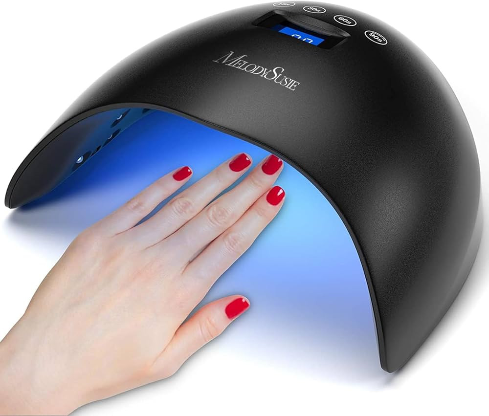 MelodySusie 48W LED UV Nail Lamp - Black, Energy Efficient, 365nm-405nm Wavelength, Compatible wi... | Amazon (US)