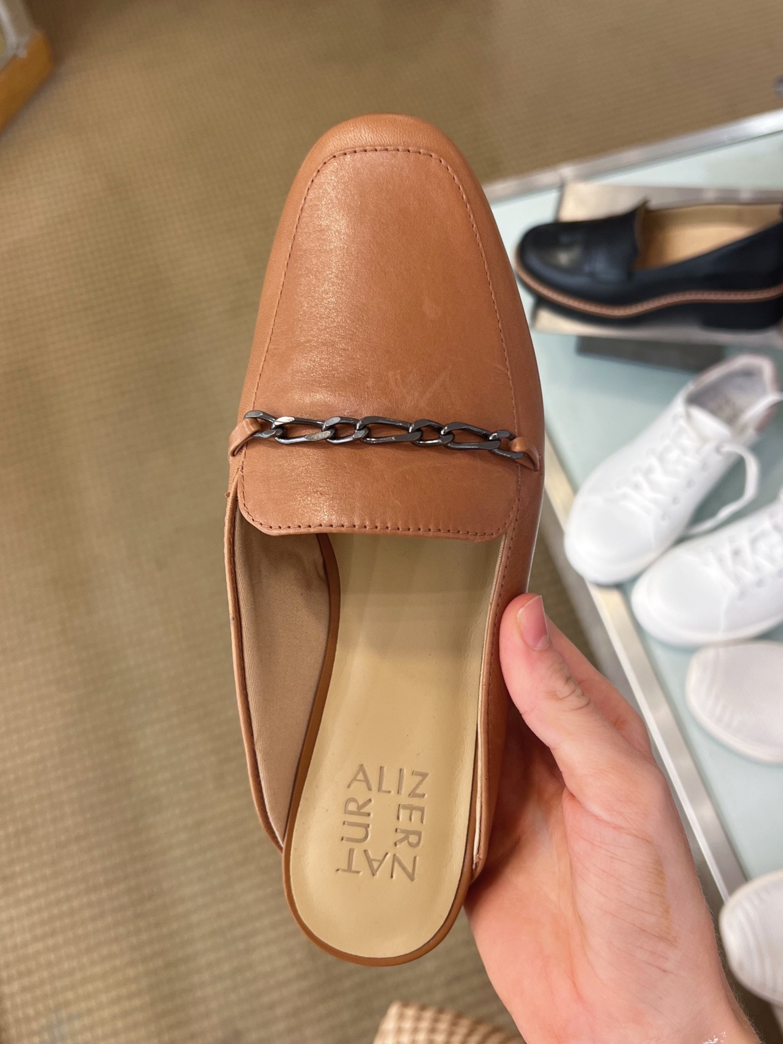 I ended up buying these casual brown mules because I tried them on and the arch support was so so good. I could walk all day in them! Comes in a few more colors. A fall staple this year 

#LTKunder100 #LTKshoecrush