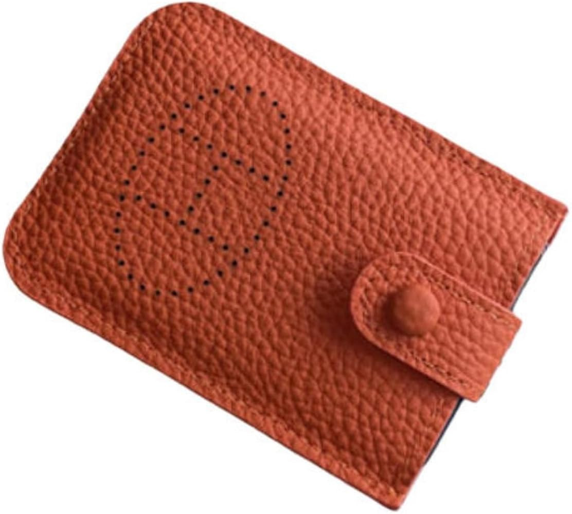 Front Pocket Wallet Credit Card Holder Leather Buckle Card Case, Slim Wallet Solid Color Coin Pur... | Amazon (US)