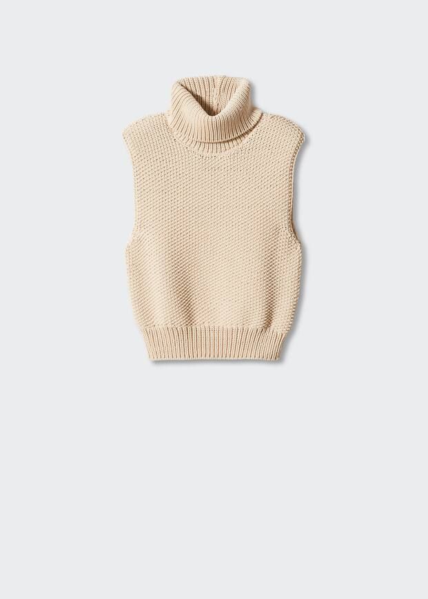 Turtleneck knitted vest | MANGO (US)