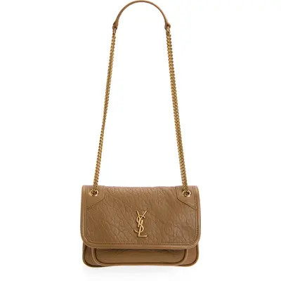 Saint Laurent Mini Niki Leather Shoulder Bag in Noir at Nordstrom | Nordstrom