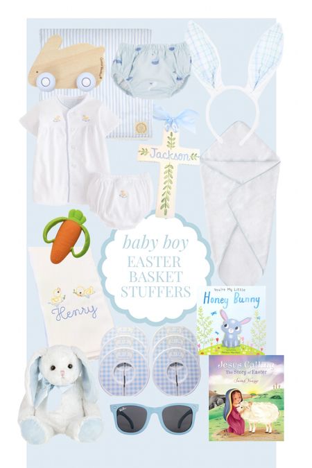 Baby boy Easter basket stuffers! The stuffed bunny is from Scarlet Designs 🩵

#LTKfamily #LTKSeasonal #LTKbaby