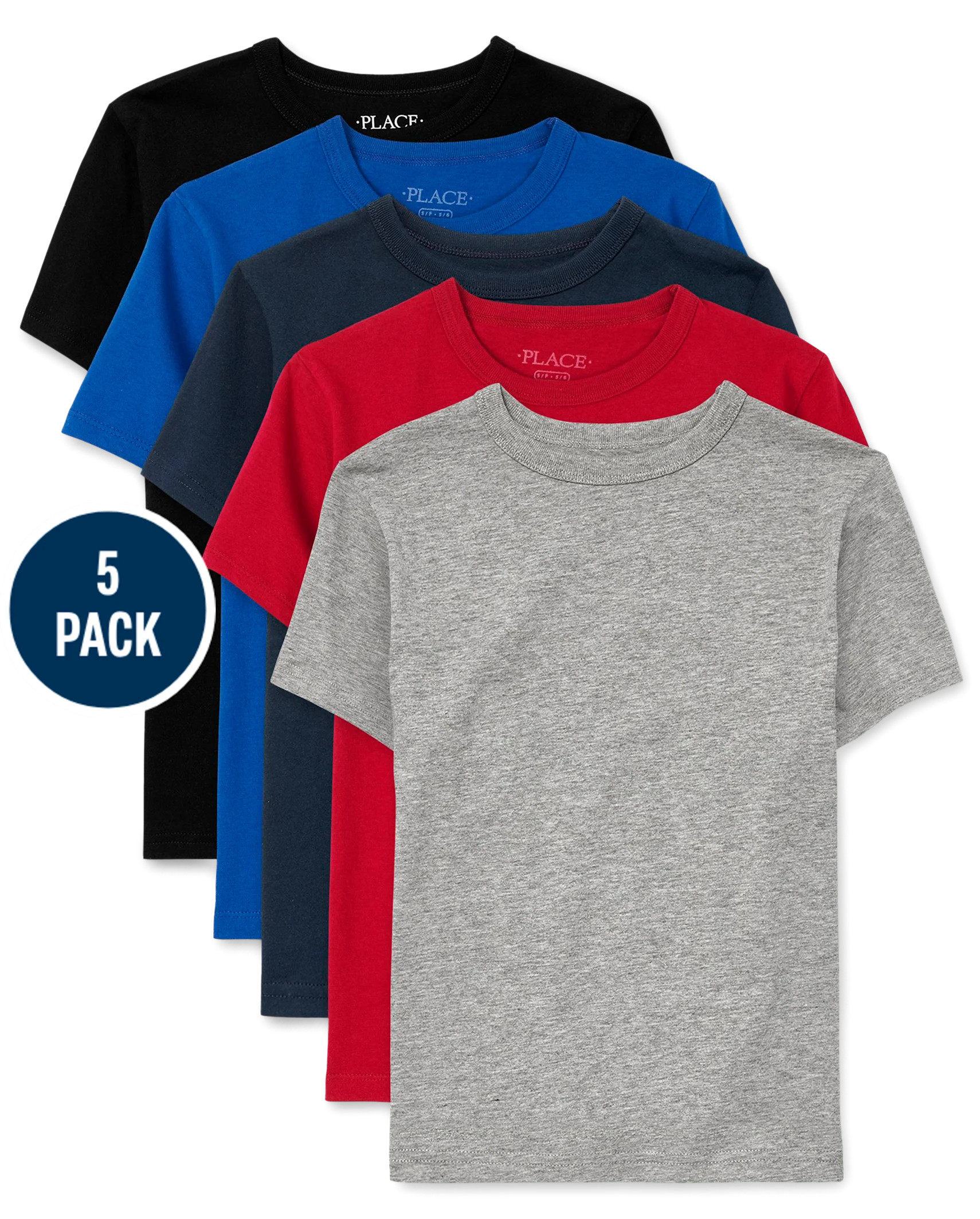 Boys Basic Layering Tee 5-Pack - multi clr | The Children's Place