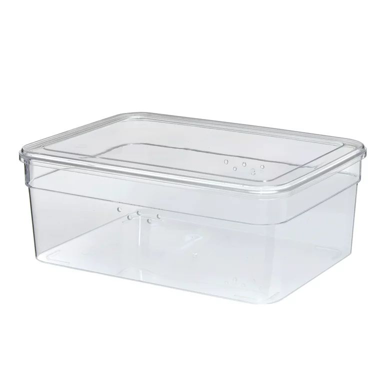 Mainstays Extra Wide Shoe Box with Lid, Clear Color, Adult Size | Walmart (US)