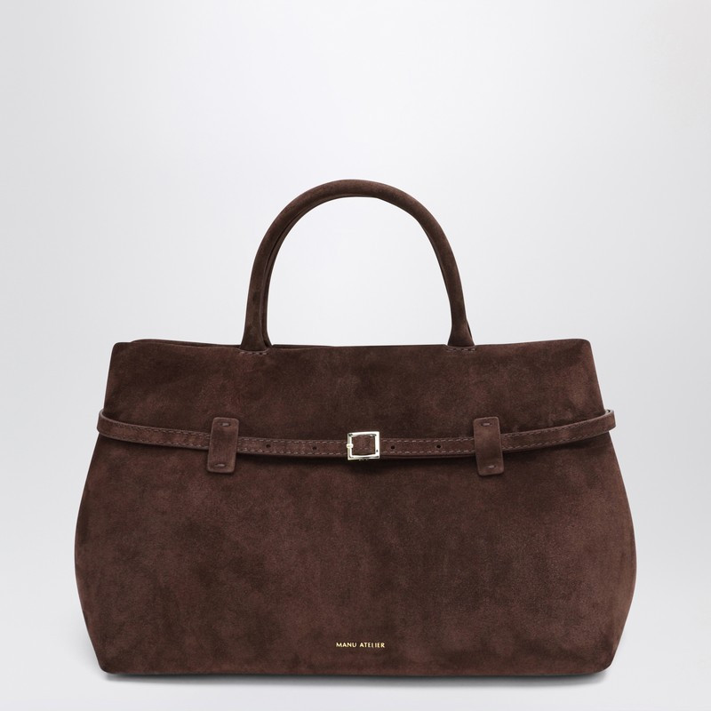 Le Cambon 35 dark brown suede bag | The Double F
