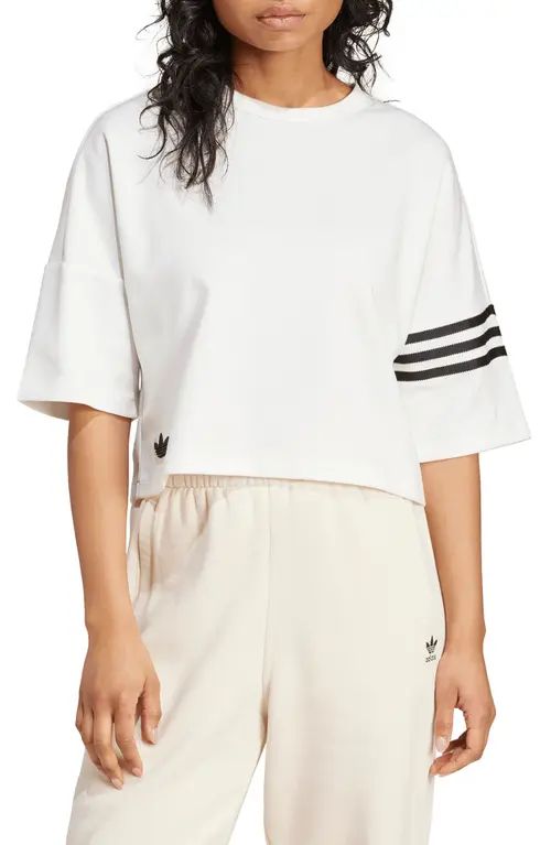 adidas Originals Neuclassics T-Shirt in Cloud White/Black at Nordstrom, Size Medium | Nordstrom