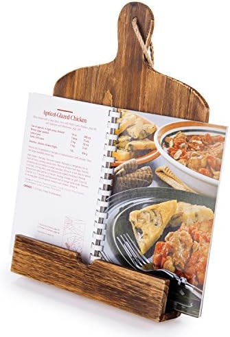 MyGift Cookbook Stand Recipe Book Holder with Brown Wood Cutting Board Design, Cookbook Holder fo... | Amazon (US)