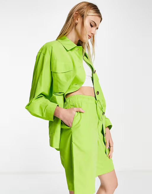Topshop shorts in neon green | ASOS | ASOS (Global)